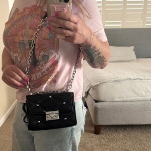 Michael Kors Black Quilted Chain Shoulder Bag